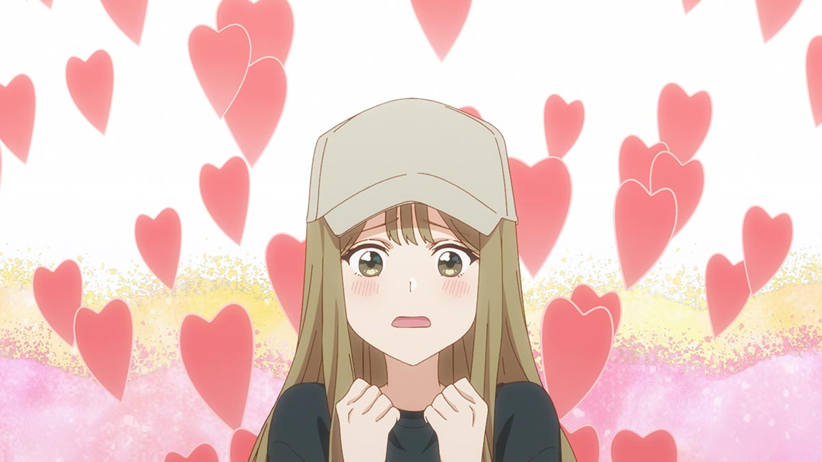 まことがかわいいドレスを見て喜ぶシーン