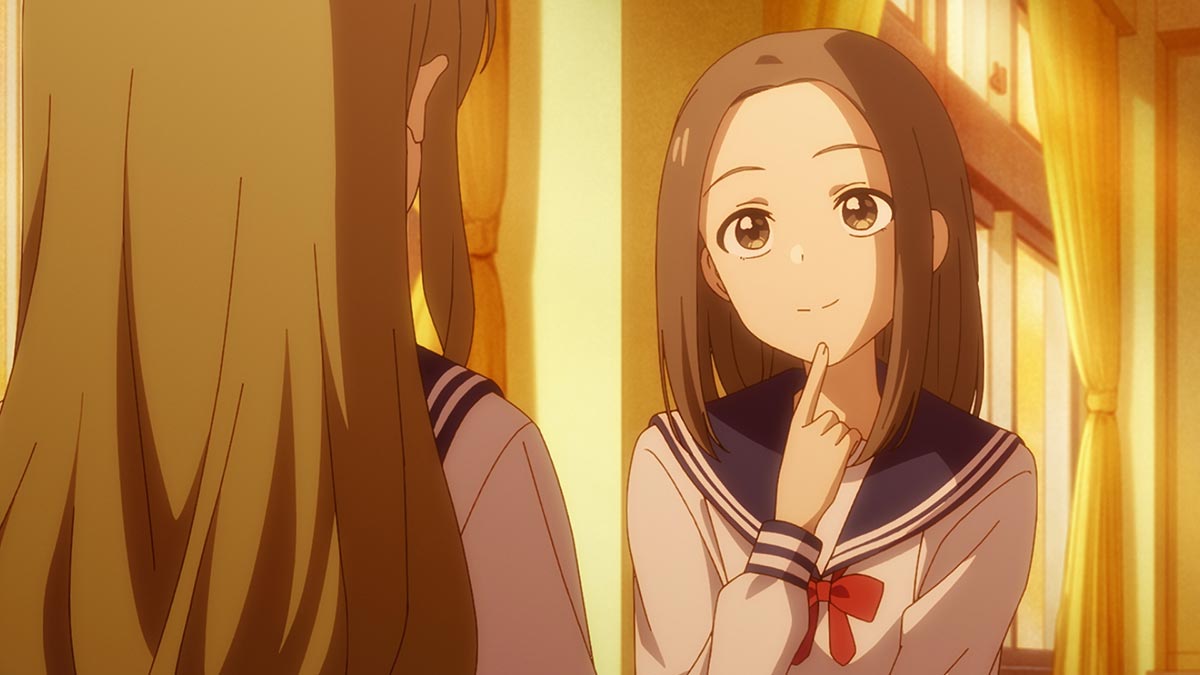 まことが羽川に竜二の生徒手帳に自分の写真が入っていたことを相談するシーン