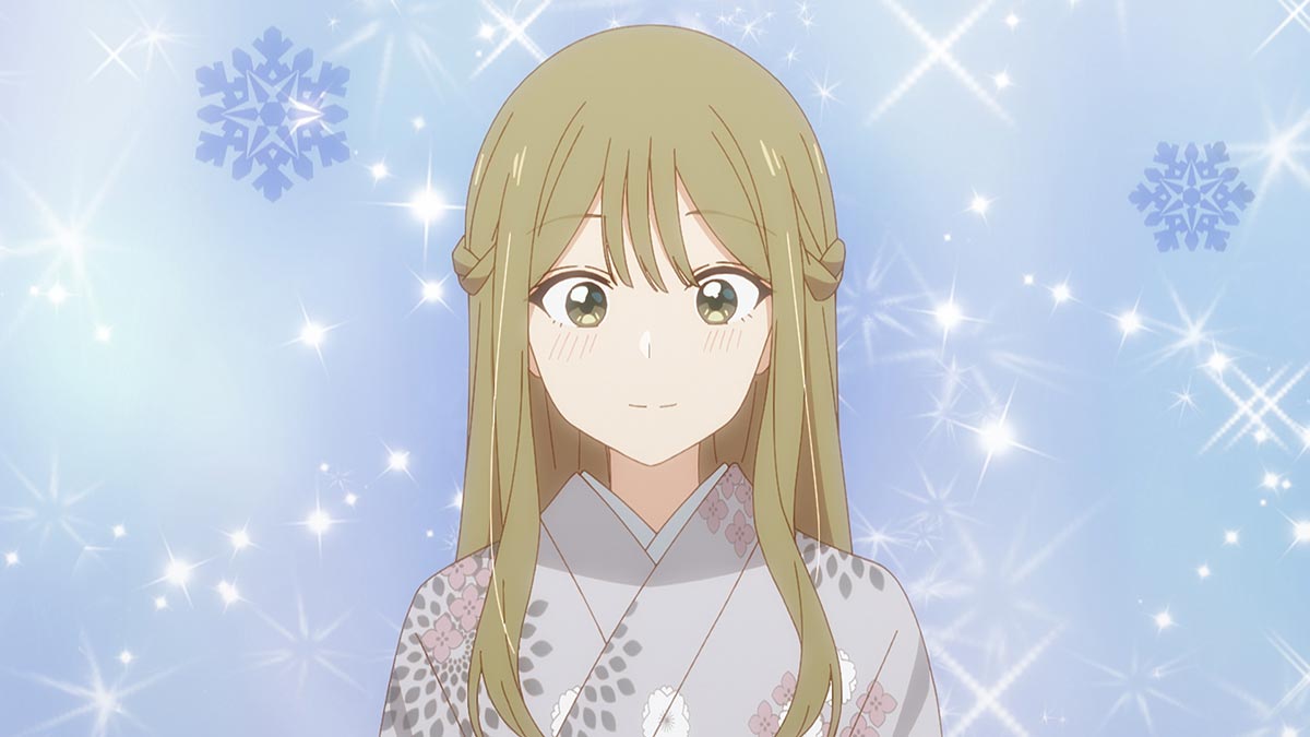 修学旅行中にみんなで着物を着るシーン