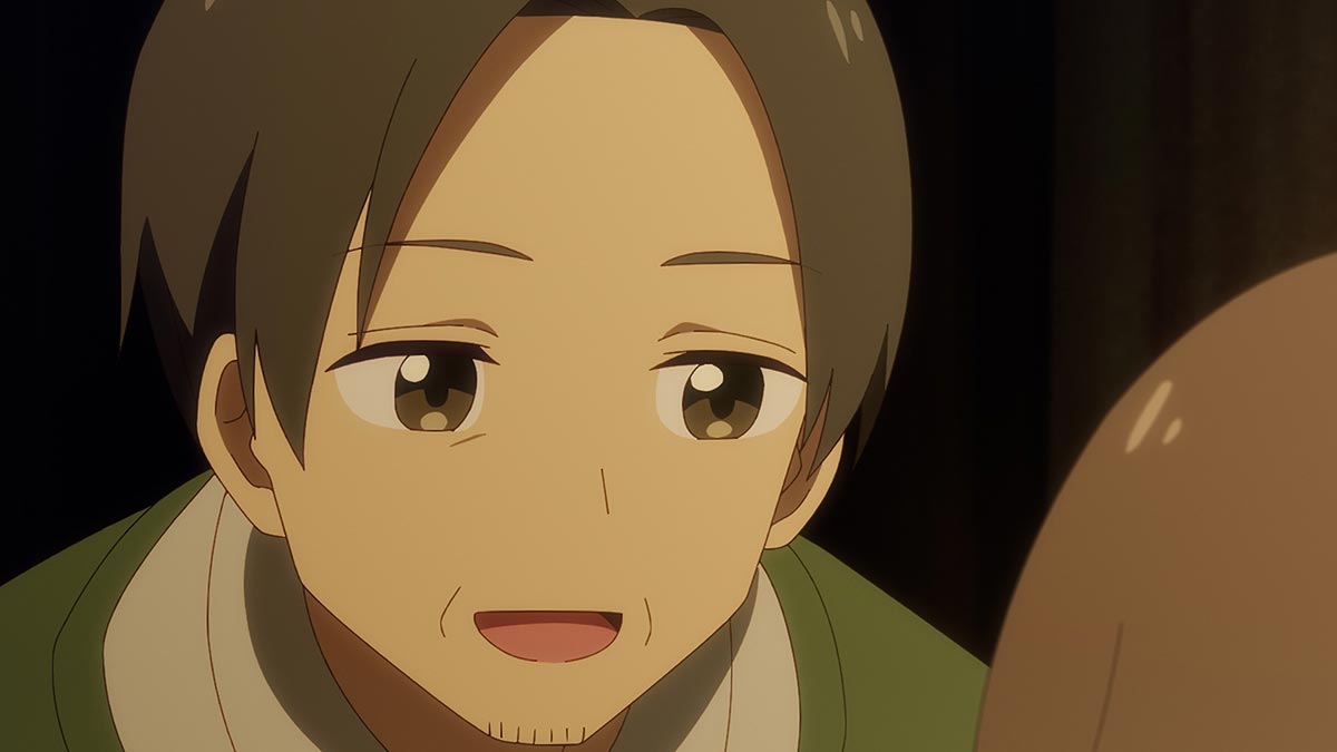 まことのお父さんがお母さんにまことの成長について伝えるシーン